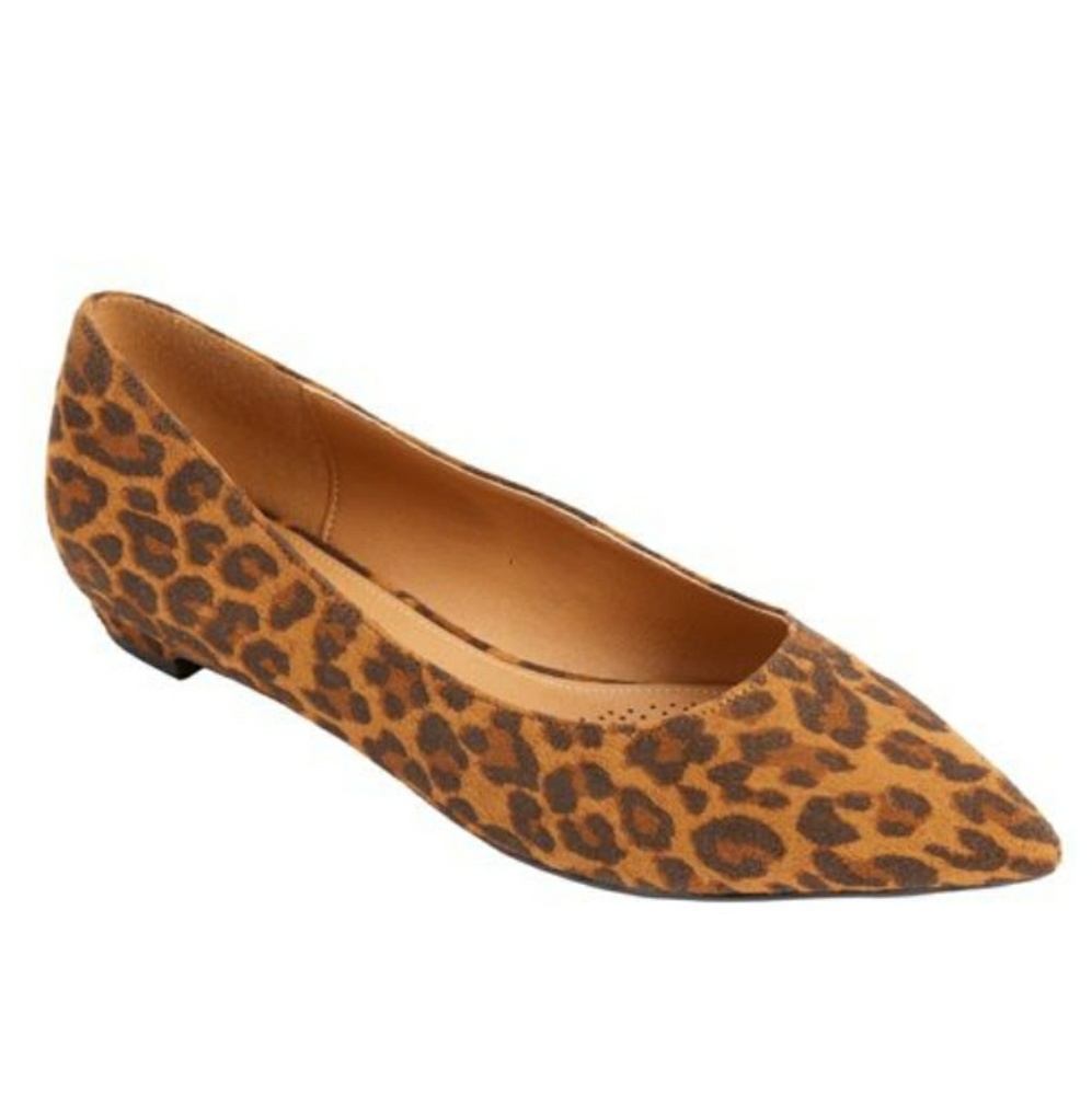 Leopard print flats (10WW)